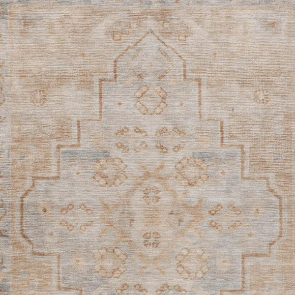 HomeRoots 10' Copper and Beige Medallion Indoor Outdoor Area Rug – Stylish, Washable, and Durable Design for All Spaces 625851