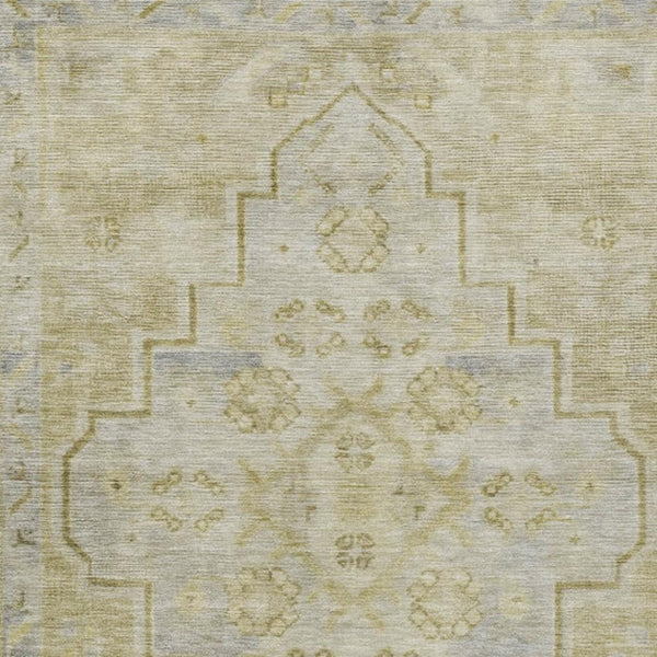 HomeRoots 8' X 10' Gold and Beige Medallion Indoor Outdoor Area Rug - Durable, Easy-Care, Stylish & Versatile 625855