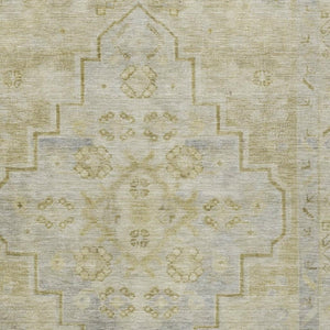 HomeRoots 10' Stylish Gold and Beige Medallion Washable Area Rug for Indoor Outdoor High-Traffic Spaces 625857