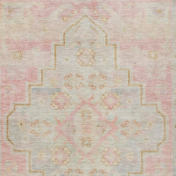 HomeRoots 8' X 10' Elegant Pink and Ivory Medallion Washable Area Rug for Indoor & Outdoor Spaces, Durable Design 625867