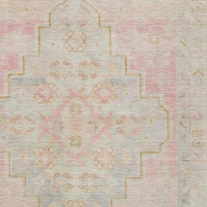 HomeRoots 10' Pink and Ivory Medallion Area Rug – Washable, Durable for Indoor & Outdoor Spaces, Stylish Design 625869