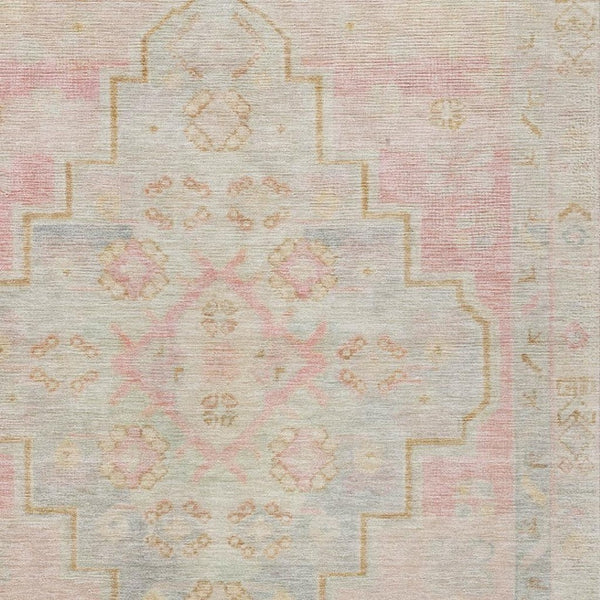 HomeRoots 10' Pink and Ivory Medallion Area Rug – Washable, Durable for Indoor & Outdoor Spaces, Stylish Design 625869