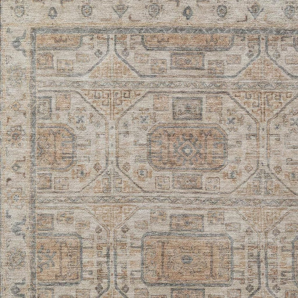 HomeRoots 8' X 10' Beige and Brown Geometric Washable Area Rug - Stylish, Stain-Resistant, Indoor/Outdoor Versatility 625885