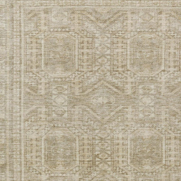 HomeRoots 8' X 10' Beige and Ivory Geometric Area Rug - Stylish, Washable Design for Indoor & Outdoor Spaces! 625897