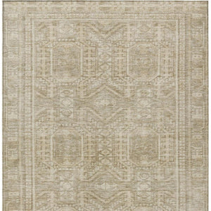 HomeRoots 10' X 14' Beige and Ivory Geometric Washable Area Rug – Stylish, Durable, Indoor & Outdoor Versatile Design 625899