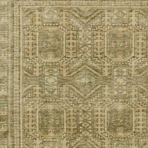 HomeRoots 9' X 12' Khaki & Beige Geometric Washable Rug – Durable Indoor/Outdoor, Soft, Modern Design, Easy Care 625910