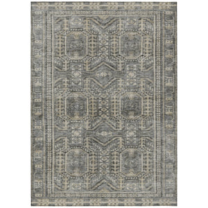 HomeRoots 8' X 10' Stylish Pewter and Beige Geometric Indoor-Outdoor Area Rug – Washable, Durable, Versatile! 625927