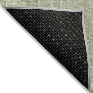 HomeRoots 5' X 8' Sage and Ivory Geometric Area Rug – Washable, Durable, Modern Design for Indoor & Outdoor Use 625931