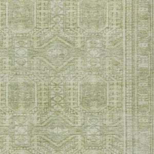 HomeRoots 5' X 8' Sage and Ivory Geometric Area Rug – Washable, Durable, Modern Design for Indoor & Outdoor Use 625931