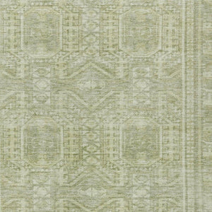 HomeRoots 8' X 10' Sage and Ivory Geometric Area Rug – Stylish, Washable, Durable for Indoor & Outdoor Use! 625933