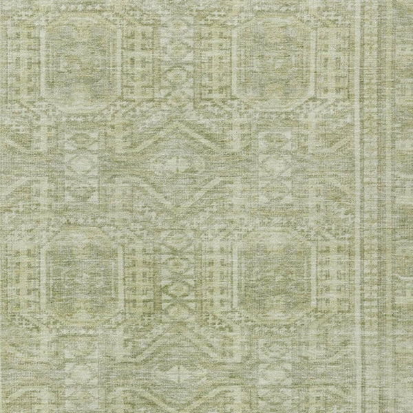 HomeRoots 8' X 10' Sage and Ivory Geometric Area Rug – Stylish, Washable, Durable for Indoor & Outdoor Use! 625933