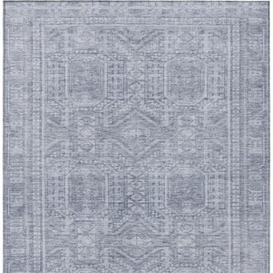HomeRoots 9' X 12' Sky Blue Geometric Area Rug - Durable, Washable, Stylish for Indoor & Outdoor Spaces! 625940