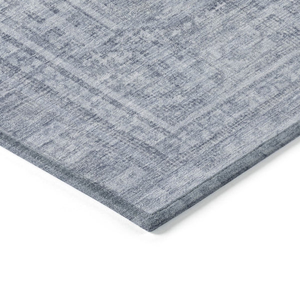 HomeRoots 10' Sky Blue and Silver Geometric Area Rug - Washable Indoor/Outdoor Design for Modern Spaces 625941