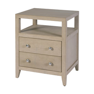 Butler Dana Modern Wood Nightstand with Two Drawers & Open Shelf for Stylish Bedroom Storage