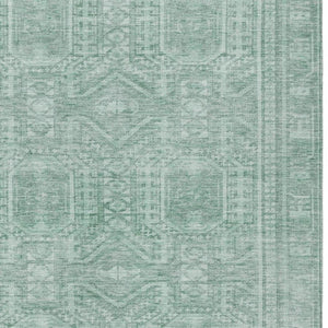 HomeRoots 9' Teal Blue & Aqua Geometric Area Rug – Washable, Versatile, Stylish for Indoor & Outdoor Spaces 625946