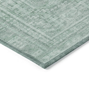 HomeRoots 10' Teal Blue & Aqua Geometric Washable Area Rug – Stylish, Durable for Indoors & Outdoors, Easy Care 625947