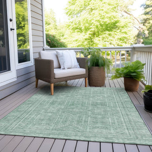 HomeRoots 10' Teal Blue & Aqua Geometric Washable Area Rug – Stylish, Durable for Indoors & Outdoors, Easy Care 625947