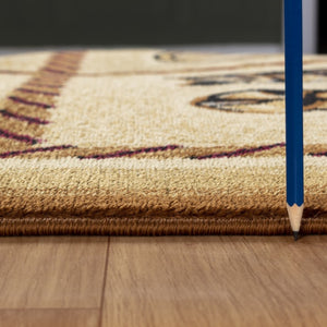 English Elm Tribes Beige 2 Ft. X 3 Ft. Southwest Area Rug - Soft, Durable, Stain Resistant For Everyday Use B186P181019-GIGA