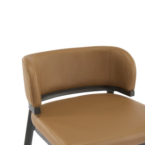 English Elm Christopher Knight Home® - Metal Industrial Leathaire Barstool Set of 2 with Comfortable Seat, Footrest, Non‑Slip Feet, Durable Frame Brown N771P247188W