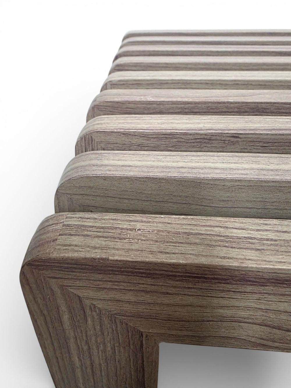 English Elm Dune Slatted Aluminum Outdoor Bench with Rounded Edges for Patio or Garden Ash Brown B2755P462213