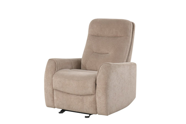 English Elm Paterson Microsuede Velvet Rocker Recliner Plush Swivel Chair for Living Room Beige B078P497898