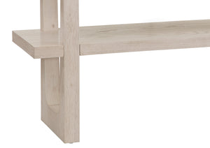 Basset Mirror Newport Console Table - Coastal Modern Charm With White Marble Top & Sun-bleached Ash Veneer Finish White Wood,Marble 6260-lr-400