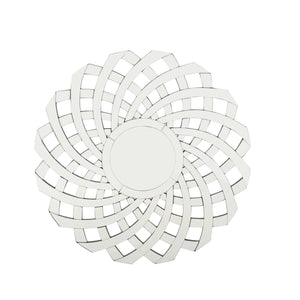 English Elm Christopher Knight Home® - MIRROR Flower Wall Silver Mirror — 31.5" Handcrafted Faux Wood Framed Decorative Round Accent Piece 62612.00