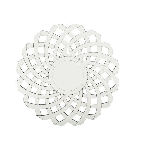 English Elm Christopher Knight Home® - MIRROR Flower Wall Silver Mirror — 31.5" Handcrafted Faux Wood Framed Decorative Round Accent Piece 62612.00