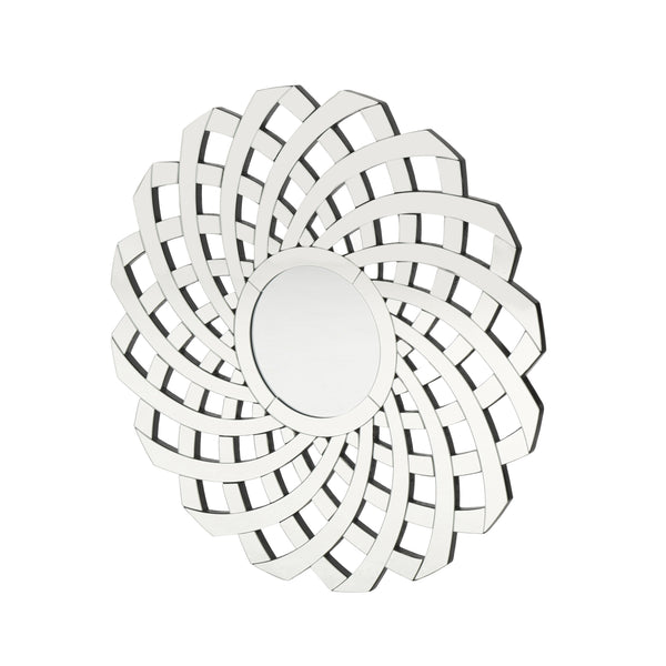 English Elm Christopher Knight Home® - MIRROR Flower Wall Silver Mirror — 31.5" Handcrafted Faux Wood Framed Decorative Round Accent Piece 62612.00