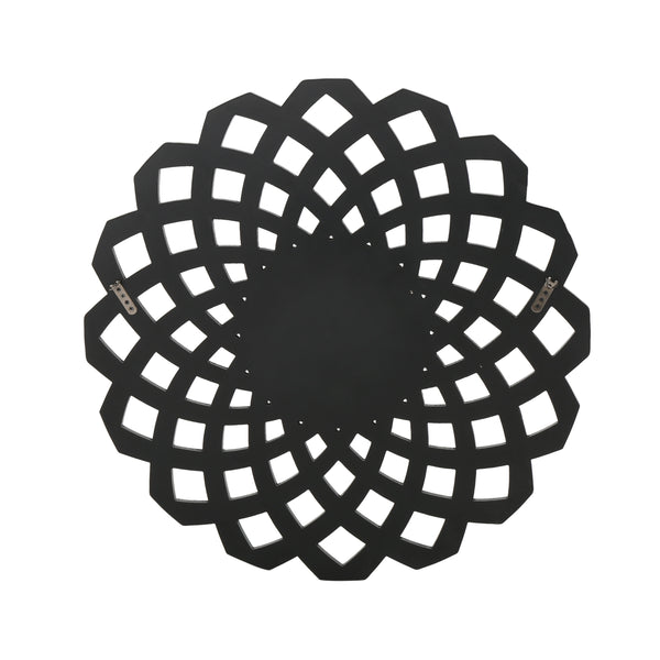 English Elm Christopher Knight Home® - MIRROR Flower Wall Silver Mirror — 31.5" Handcrafted Faux Wood Framed Decorative Round Accent Piece 62612.00