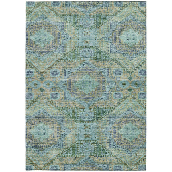 HomeRoots 8' X 10' Vibrant Moroccan Quatrefoil Area Rug – Washable, Stain-Resistant for Indoor & Outdoor Use! 626173