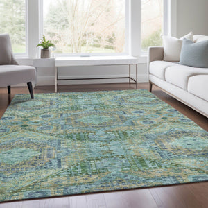 HomeRoots 8' X 10' Vibrant Moroccan Quatrefoil Area Rug – Washable, Stain-Resistant for Indoor & Outdoor Use! 626173