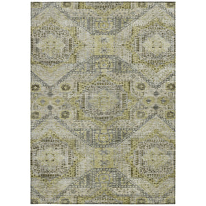 HomeRoots 8' X 10' Khaki and Gray Moroccan Washable Area Rug - Stylish, Durable, Indoor/Outdoor Décor Choice! 626179