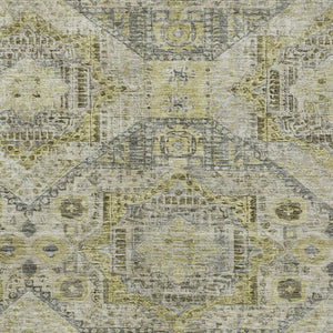HomeRoots 8' X 10' Khaki and Gray Moroccan Washable Area Rug - Stylish, Durable, Indoor/Outdoor Décor Choice! 626179