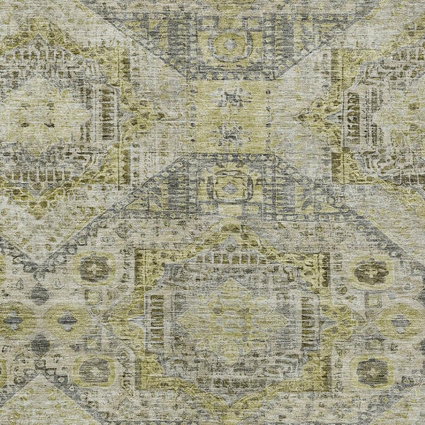 HomeRoots 10' Khaki and Gray Moroccan Washable Area Rug – Durable, Stylish Indoor/Outdoor Décor for Any Space 626181