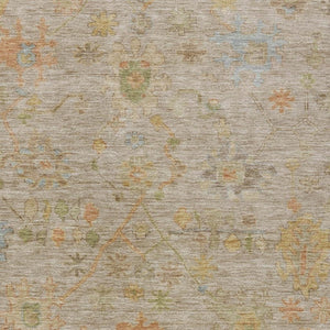 HomeRoots 10' Beige and Orange Floral Indoor Outdoor Area Rug – Durable, Washable, Stylish for Any Space! 626193