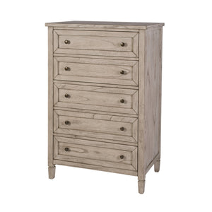 Butler Specialty Butler Flagstaff 32" W 5-Drawer Chest in Rustic Gray — Durable Mindi Wood, Soft-Close Drawers, Anti-Tip 6262449