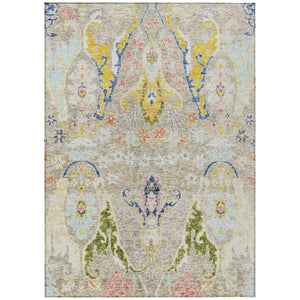 HomeRoots 10' X 14' Elegant Floral Indoor Outdoor Area Rug - Durable, Machine Washable, Stain Resistant Design 626271
