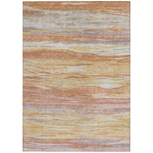 HomeRoots 5' X 8' Salmon Gray & Lavender Abstract Area Rug - Stylish, Washable, Indoor/Outdoor Durable Accent 626327