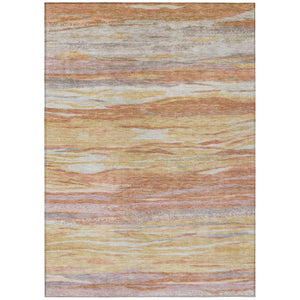 HomeRoots 5' X 8' Salmon Gray & Lavender Abstract Area Rug - Stylish, Washable, Indoor/Outdoor Durable Accent 626327