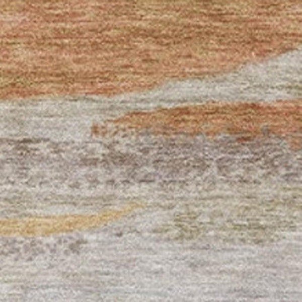 HomeRoots 10' Salmon Gray & Lavender Abstract Washable Area Rug – Durable, Stylish for Indoor/Outdoor Spaces 626331