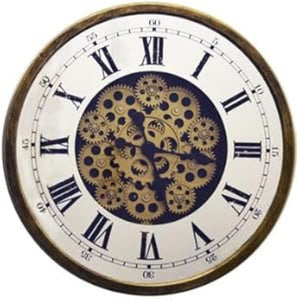 HomeRoots 18" Industrial Elegance Metal Skeleton Wall Clock with Silent Movement for Modern Home Decor Style 626343