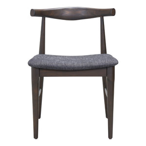 HomeRoots Set of Two Open Back Dining Side Chairs with Upholstered Seats and Solid Wood Frame 20.7" W x 30.3" H x 20.7" D 626387