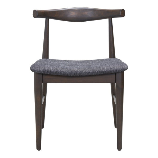 HomeRoots Set of Two Open Back Dining Side Chairs with Upholstered Seats and Solid Wood Frame 20.7" W x 30.3" H x 20.7" D 626387