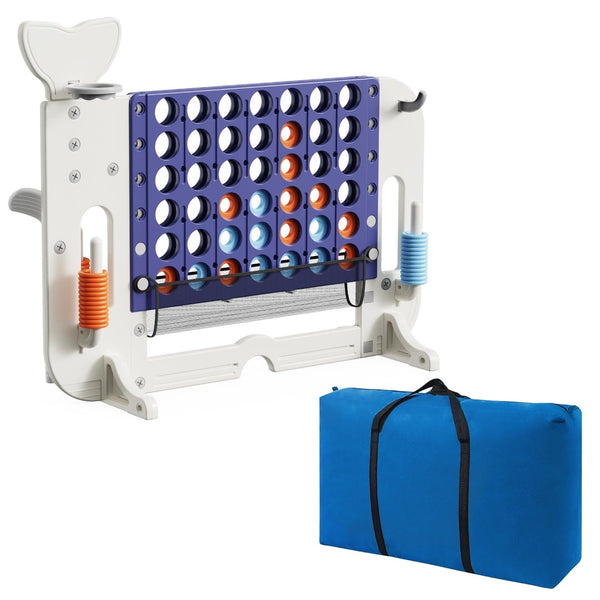 English Elm 4-to-score Giant Backyard Game Set with 4 Activities Height Adjustable Family Fun White+Purple W2700P357855
