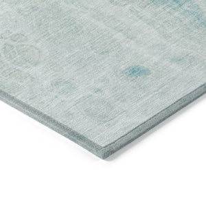 HomeRoots 5' Stylish Teal Blue and Aqua Abstract Area Rug – Durable, Washable Design for Indoor and Outdoor Use 10' X 14' 626427