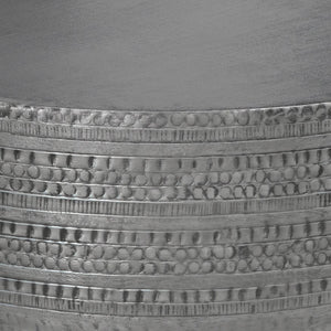 English Elm Johnsen Metal Coffee Table - Antique Silver Industrial Elegance For Living Room Or Cocktail Use B136P158941