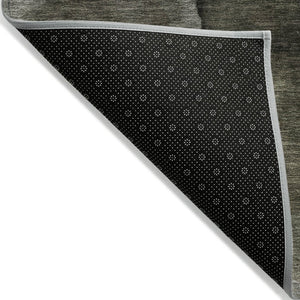 HomeRoots 5' Gray and Silver Abstract Indoor Outdoor Area Rug - Stylish, Washable, Durable for Modern Spaces 10' X 14' 626475