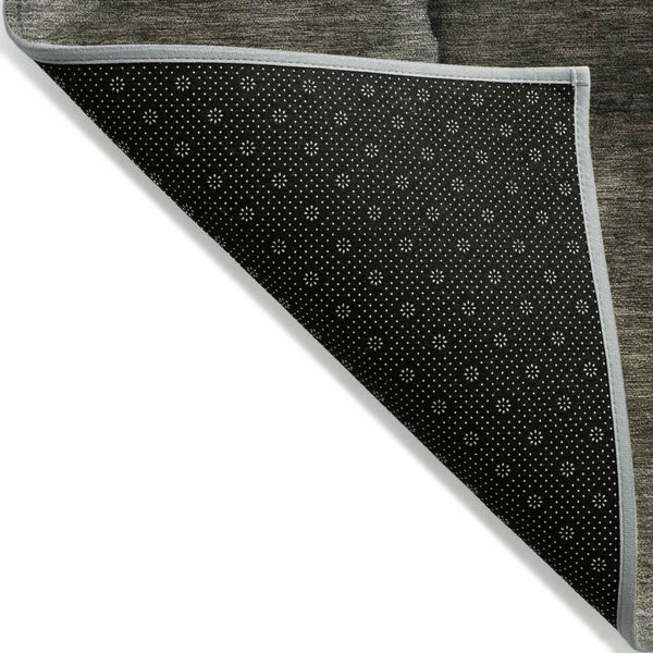HomeRoots 5' Gray and Silver Abstract Indoor Outdoor Area Rug - Stylish, Washable, Durable for Modern Spaces 10' X 14' 626475