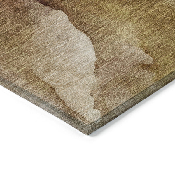 HomeRoots 5' Abstract Rust and Gray Washable Area Rug for Indoor and Outdoor Spaces - Stylish and Durable Design 10' X 14' 626481